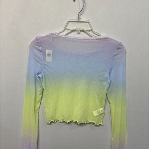 NWT Aerie Women Long Sleeve Sheer Mesh Crop Top Shirt Tee Size Small M290 -13 - Picture 13 of 15